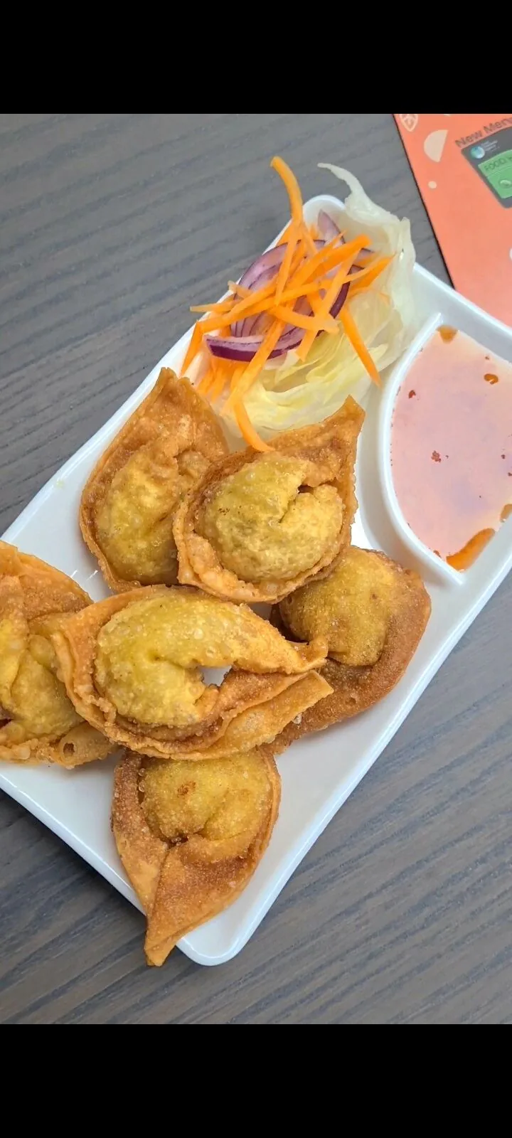 Moneybags Thai starter crispy pork dumpling at Charm Thai Cafe Doncaster