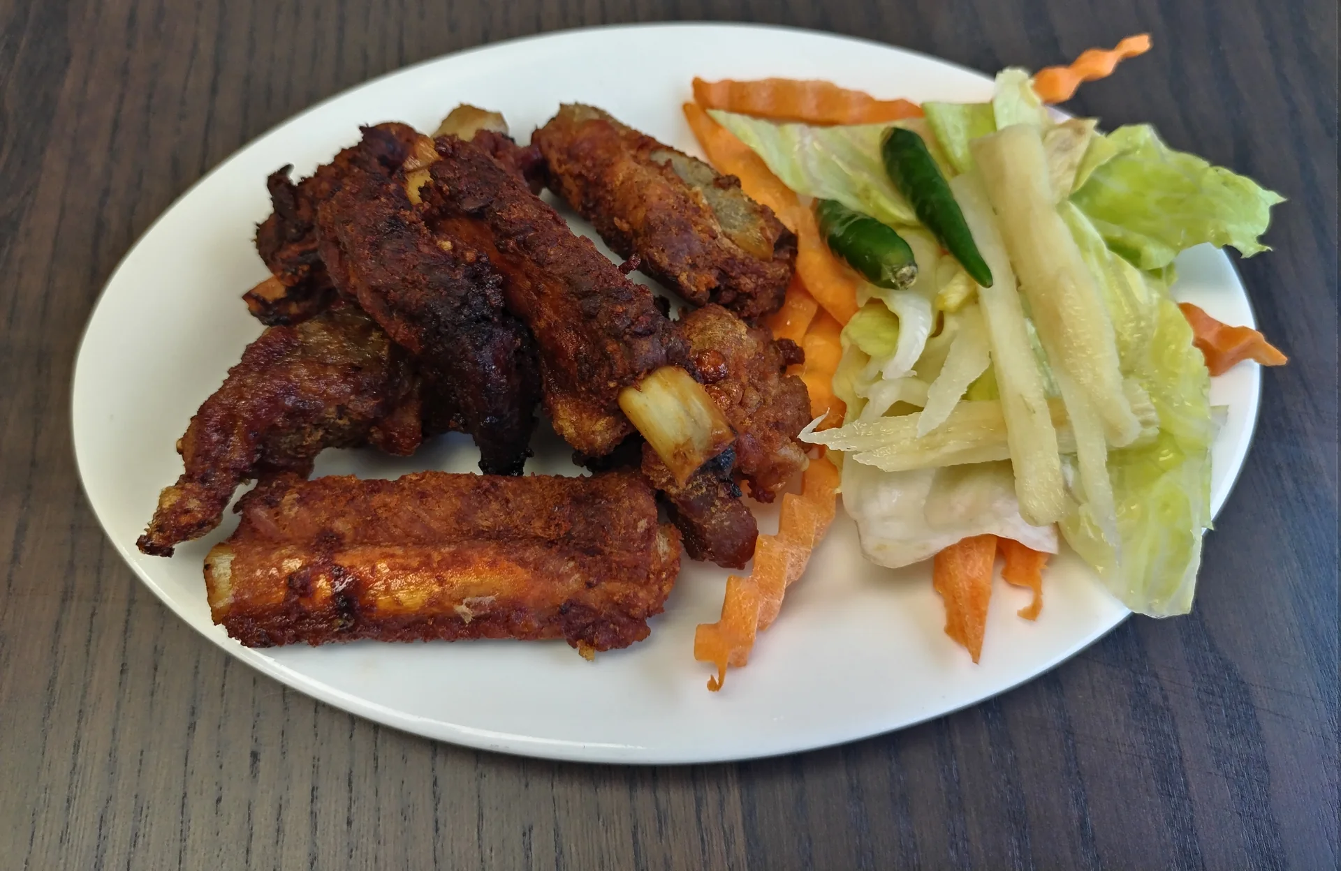 Naem pork ribs fried Thai marinated Charm Thai Cafe Doncaster