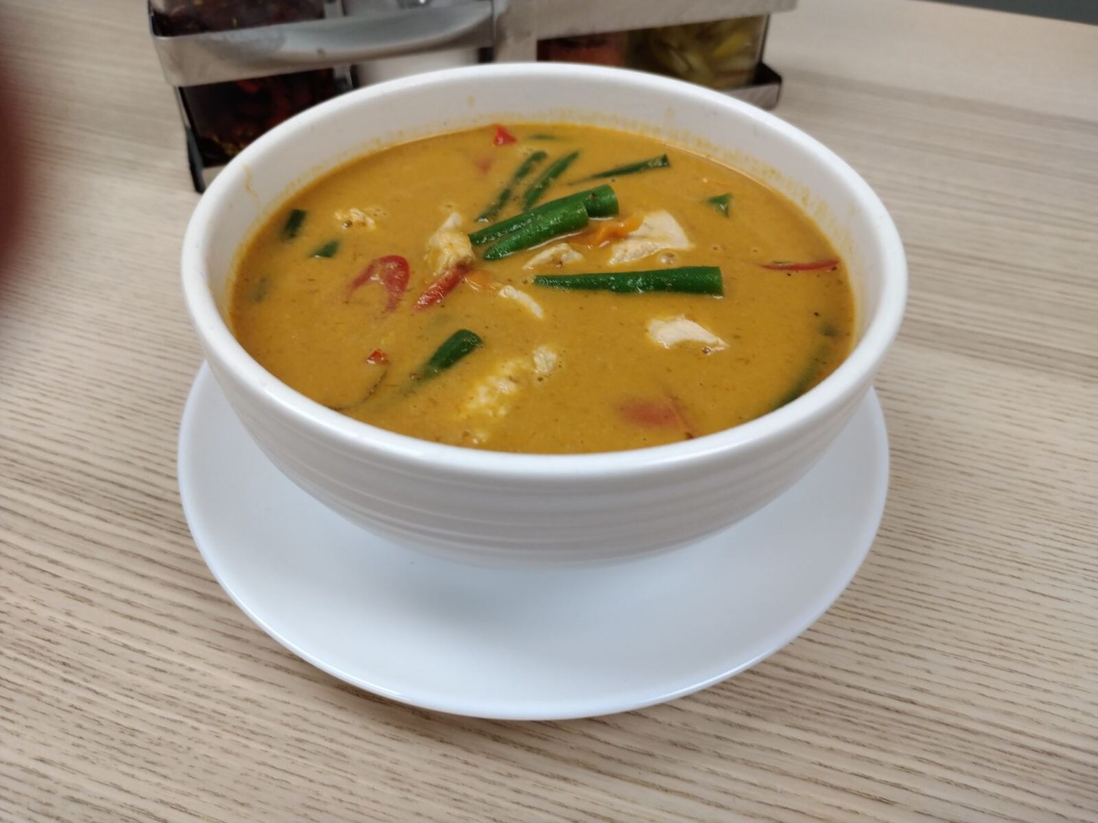 Thai red curry with chicken - fragrant and spicy at Charm Thai Cafe Doncaster