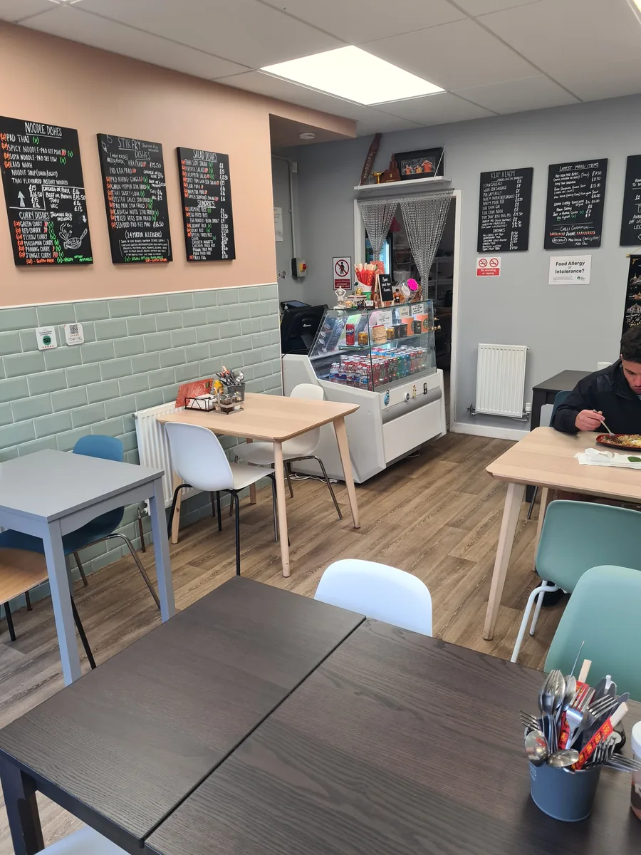 The chalkboard specials inside Charm Thai Cafe Doncaster, worth the drive in from Thorne